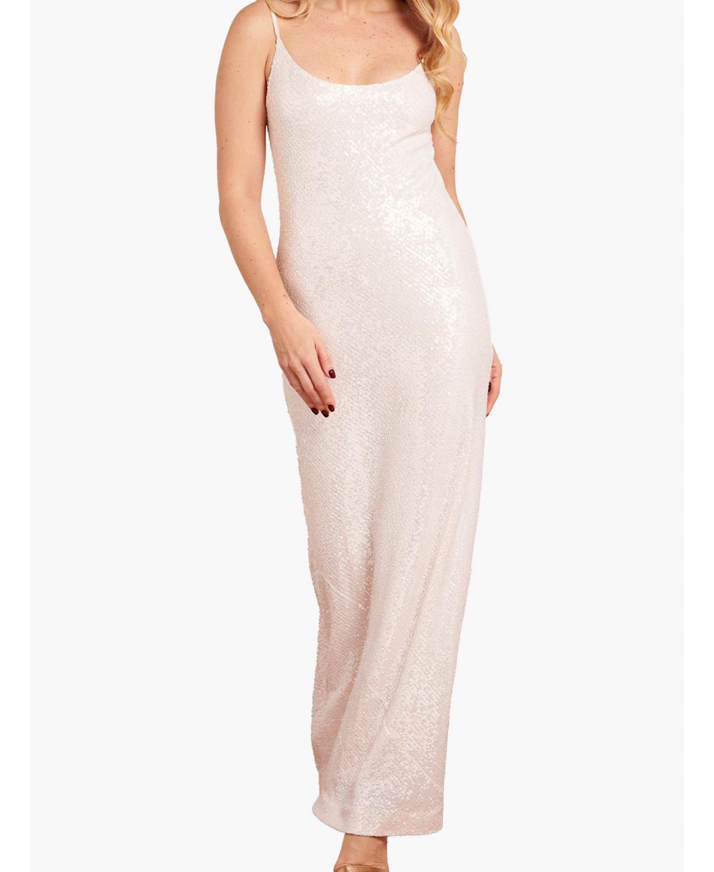 Женские платья Needle & Thread Yvonne Sequin Cami Gown, цвет: Кремовый — фото 6