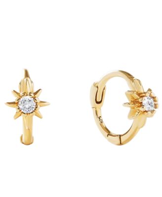 Elios Sun Gold-Plated Huggie Hoop Earrings