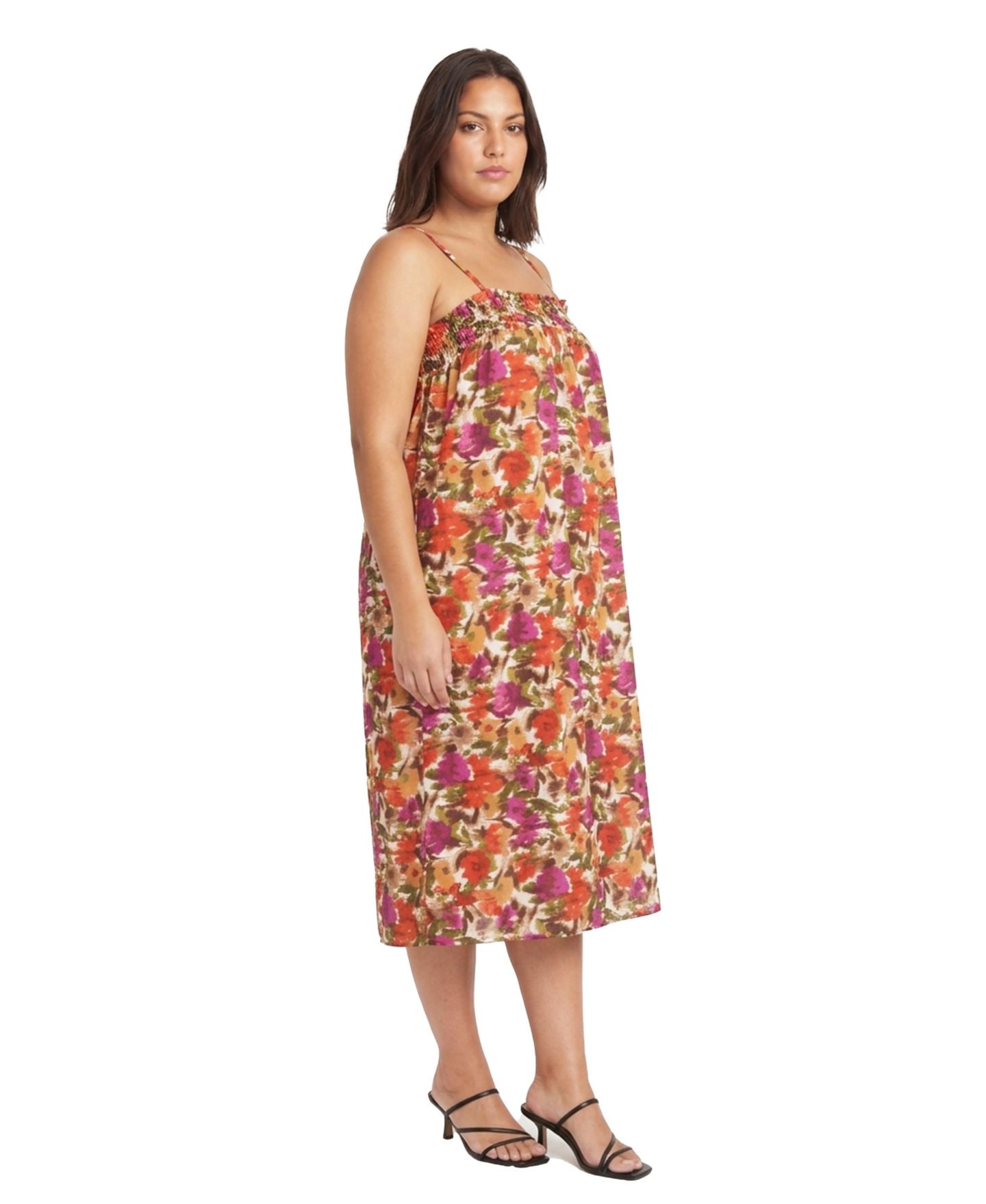 Женское платье 24seven Comfort Apparel Plus Size Essential Curvy Abstract Print Square neck, цвет: С принтом — фото 3