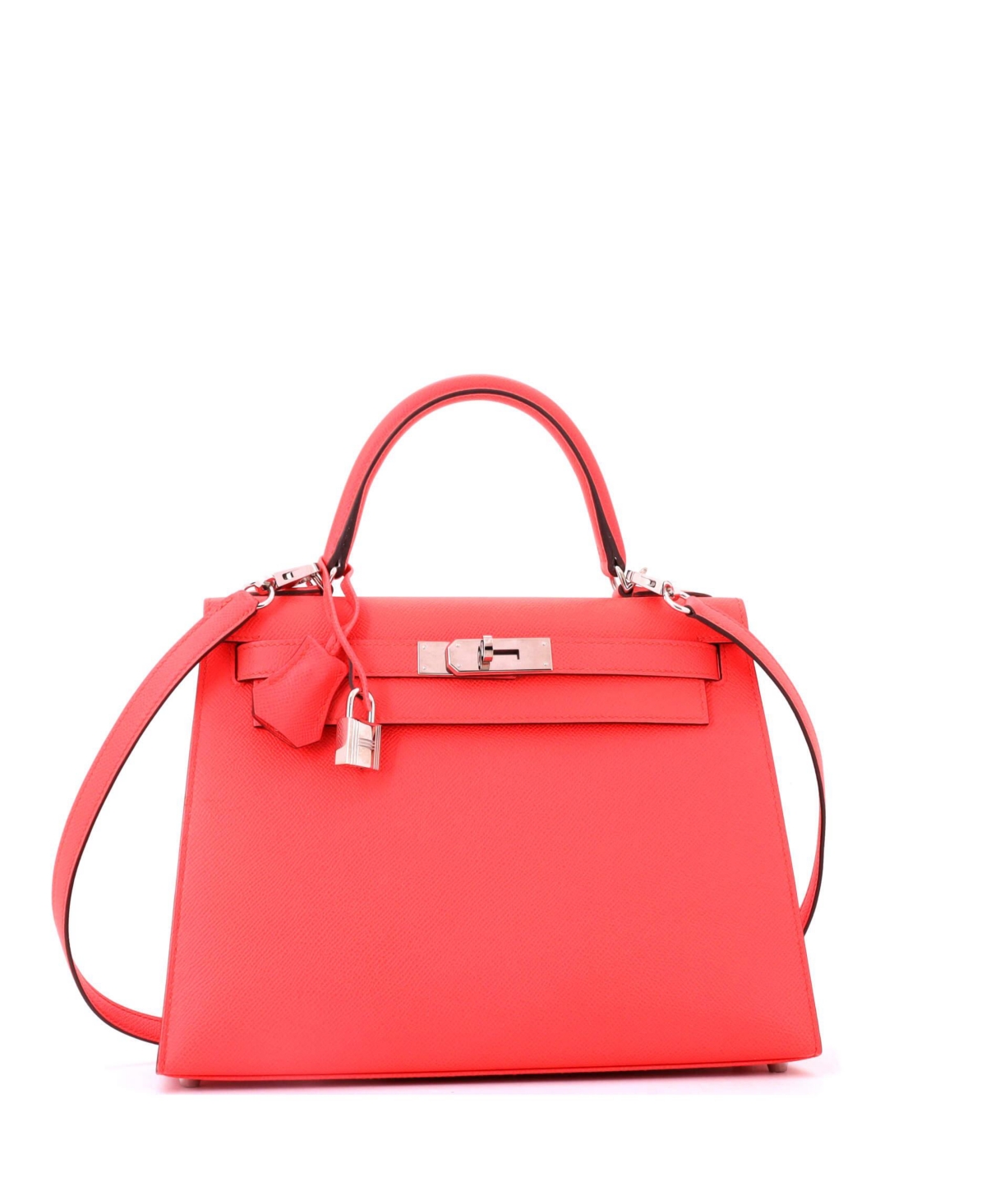 Pre-Owned Hermes Kelly Handbag Epsom with Palladium Hardware