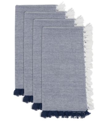 Fringe Edge Cotton Napkins, Set of 4