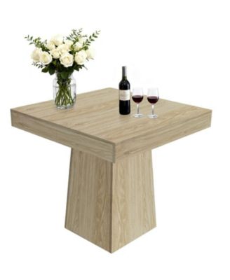 4-Person Farmhouse Square Dining Table with Pedestal Base