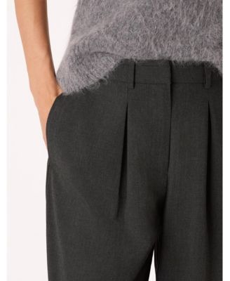 Women's Wool Blend Barrel Pants