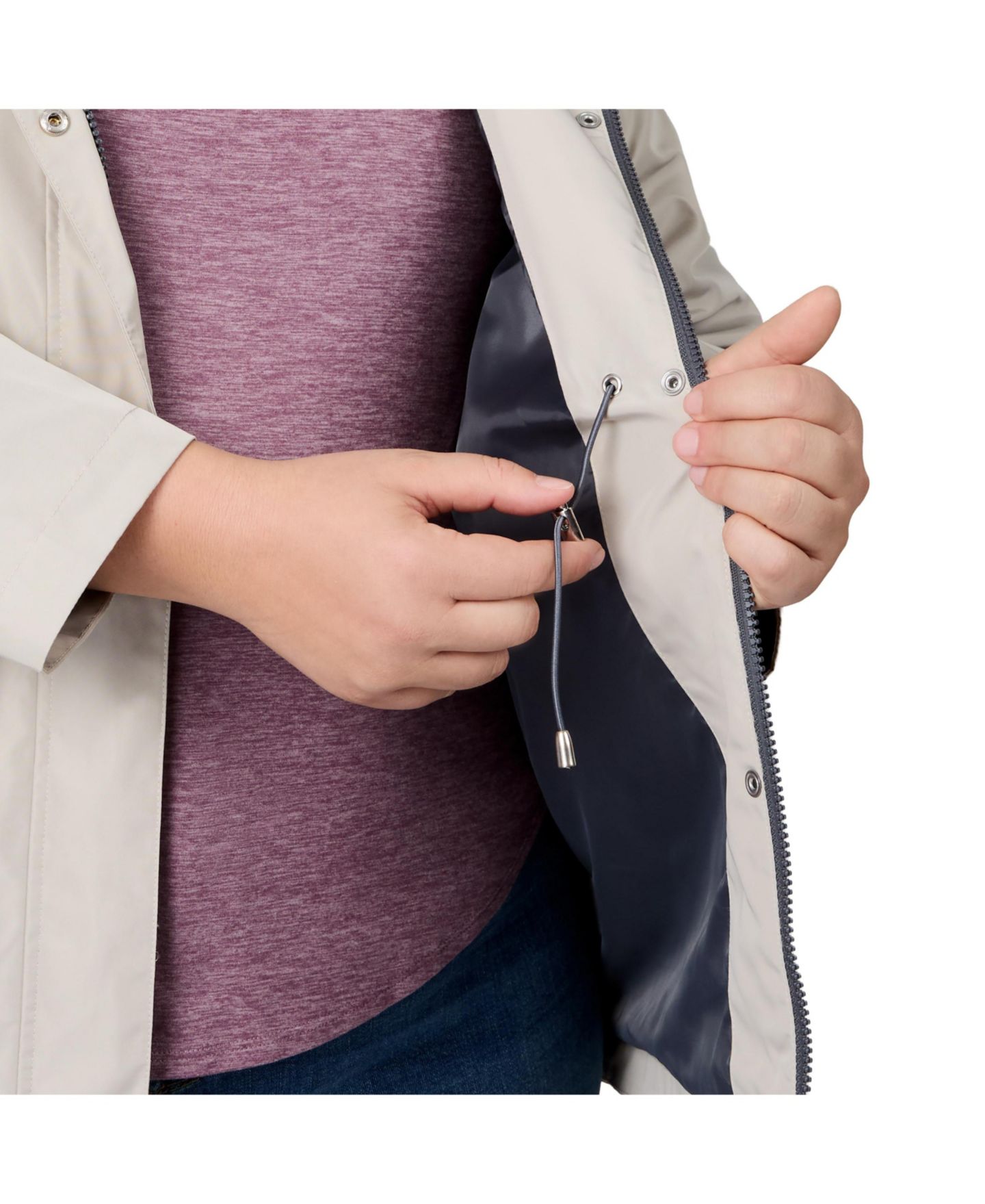 Женская куртка Free Country Plus Size Rain Away Anorak Rain Jacket, цвет: Dove — фото 5