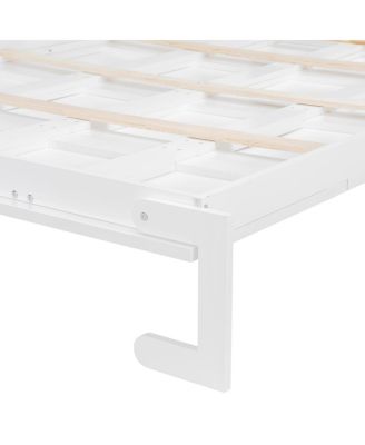 Kids House Floor Bed Frame with Roof