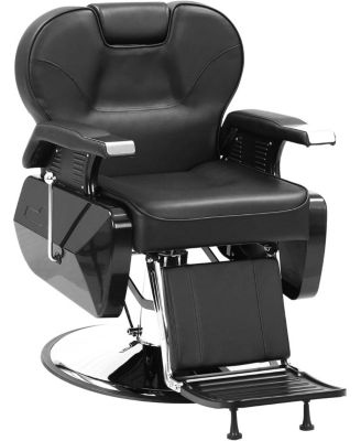 Professional Barber Chair Hydraulic 360 Swivel Salon Chair with Adjustable Headrest, Reclining Styling Chair for Hairdresser Beauty Salon Spa