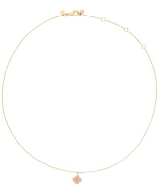 Cubic Zirconia Pave Mini Pendant Necklace