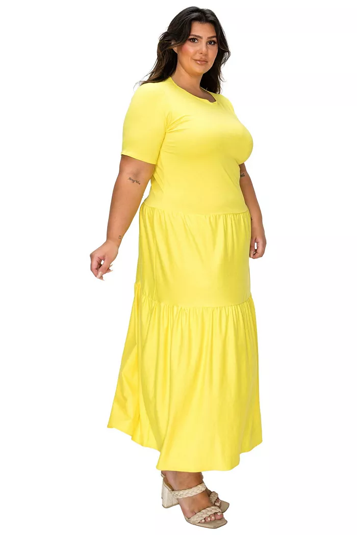 Women's Plus Size Jourdan Tiered Maxi Dress - thumbnail 8