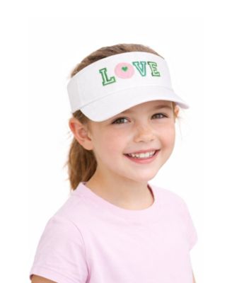 Girls Bits and Bows Little/Big Love Tennis Bow Visor