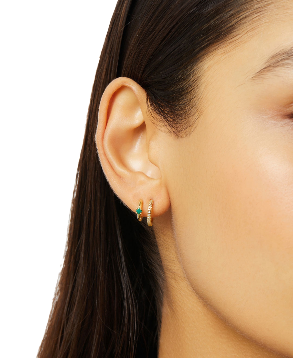 Ana Luisa Percy Gold-Plated Double Hoop Earrings