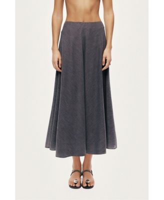 Women's Flowing Midi Skirt