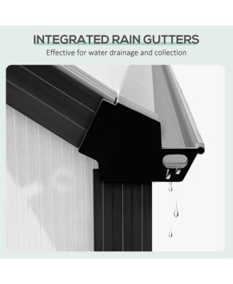 Walk-in Garden house Kit with Vent, Rain Gutter and Door