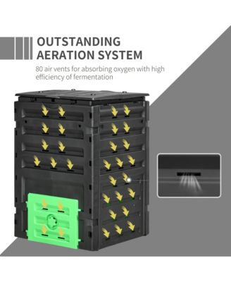120 Gallon Compost Bin, Large Composter with 80 Vents,