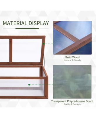 39" x 26" x 16" Wood Cold Frame house, Natural