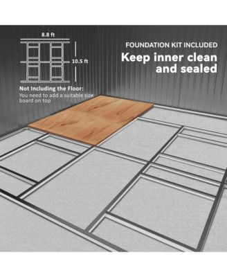 11' x 13' Storage Shed Garden Tool House w/ Vents Doors