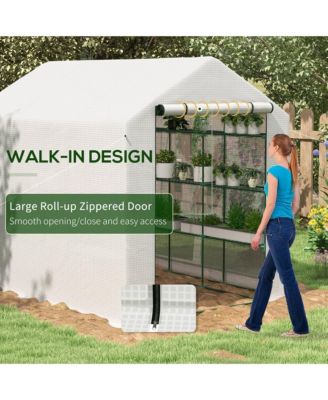 Walk-in house, 18 Shelves, 95.25" x 70.75" x 82.75",