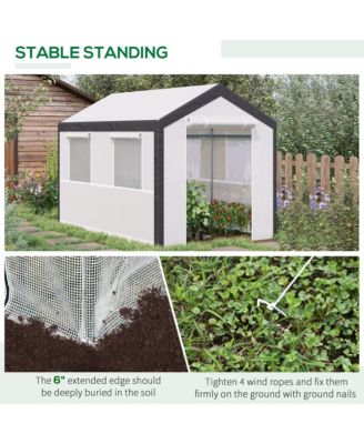 10' x 7' Walk-In Garden house with Roll-Up Door,