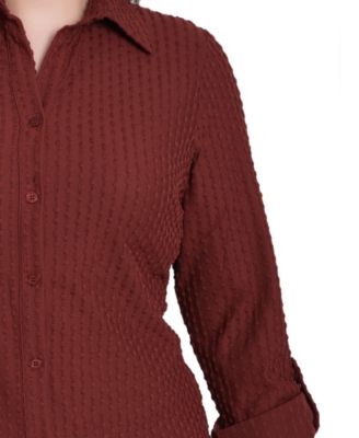 Women's Long-Sleeve Textured Knit Top