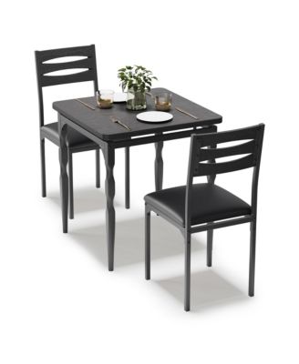 2-Person 3-Piece Compact Dining Table Set
