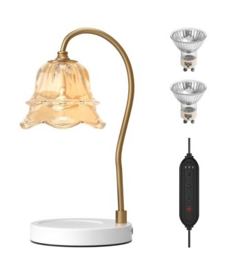 Dimmable Candle Warmer Lamp with Timer and 2 Bulbs for Home Decor