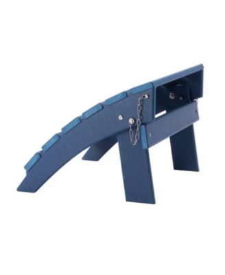 HDPE Folding Adirondack Ottoman Footrest, Weather-Resistant