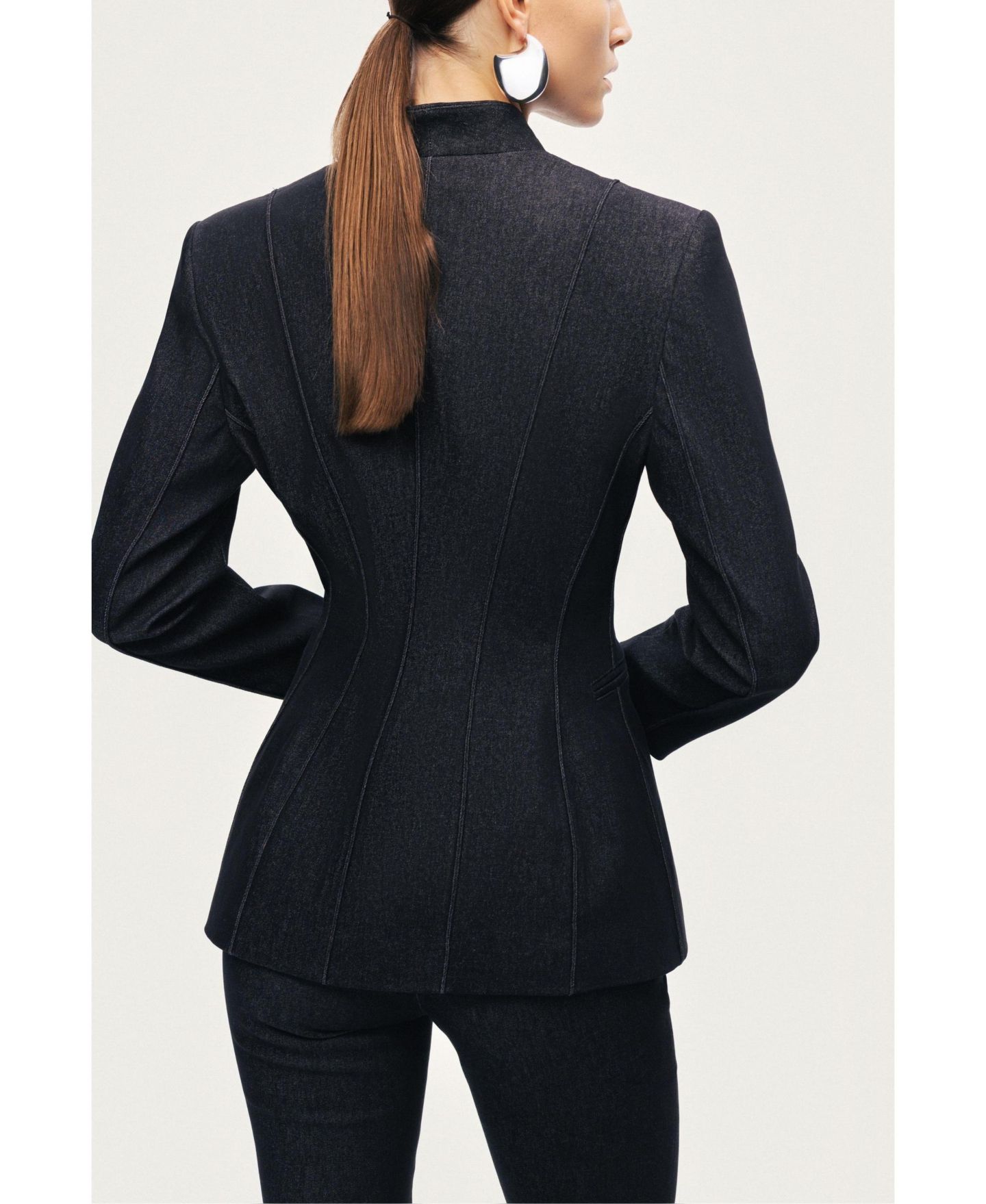 Женский пиджак NOCTURNE Sharply Tailored Belt Detailed Blazer — фото 6