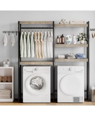 5-Tier Over-The-Washer Shelf - Adjustable Height Laundry Organizer, for Bathroom, Laundry Room