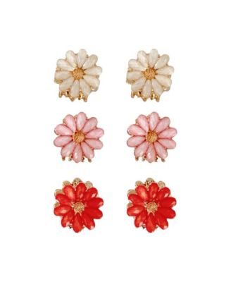 Women's Mini Claw Clip Set of 6 - Daisy Blooms