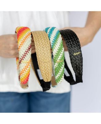 Women's Classic Padded Woven Raffia Headband