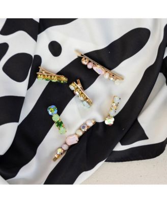 Women's Small Barrette Hair Clip - Jade Green