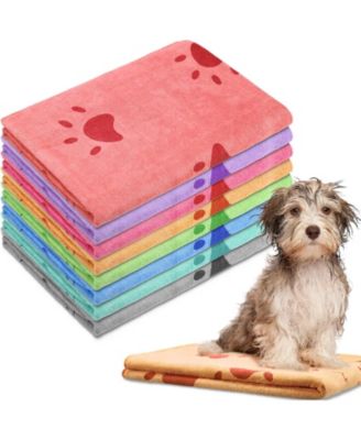 Paws Pattern Microfiber Pet Towel, 55" x 28"