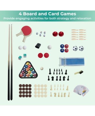 10 in 1 Combo Game Table with Foosball Multi Game Set