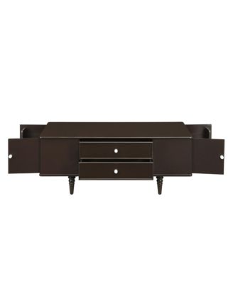 47.2" Modern Wooden Rectangular Coffee Table, Center Table with 4 Drawers and 2 Side Hidden Storage Compartments for Living Room