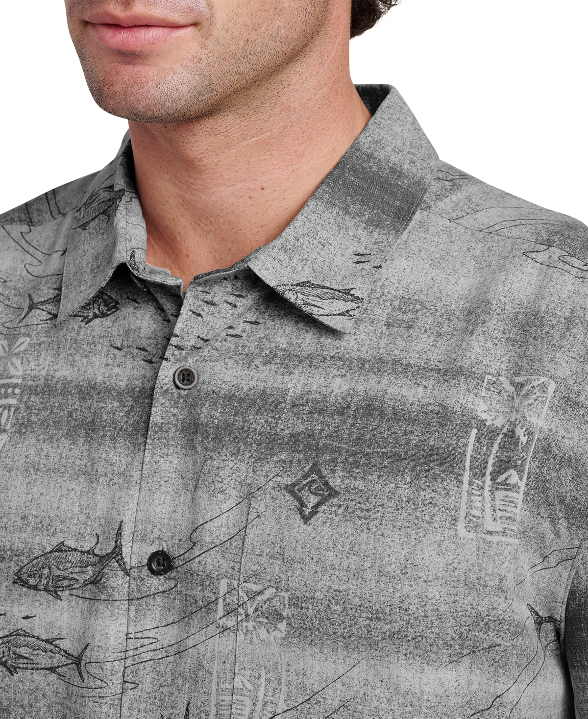 Quiksilver Waterman Men's Short-Sleeve Go Fish Shirt