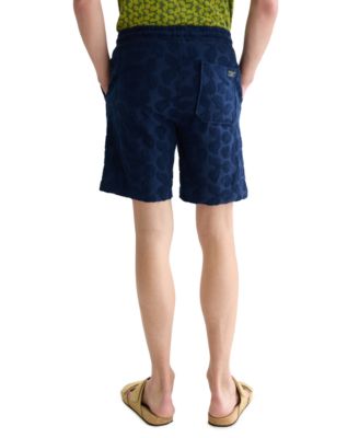 Men's Relaxed-Fit  French Terry Embroidered Bermuda Shorts