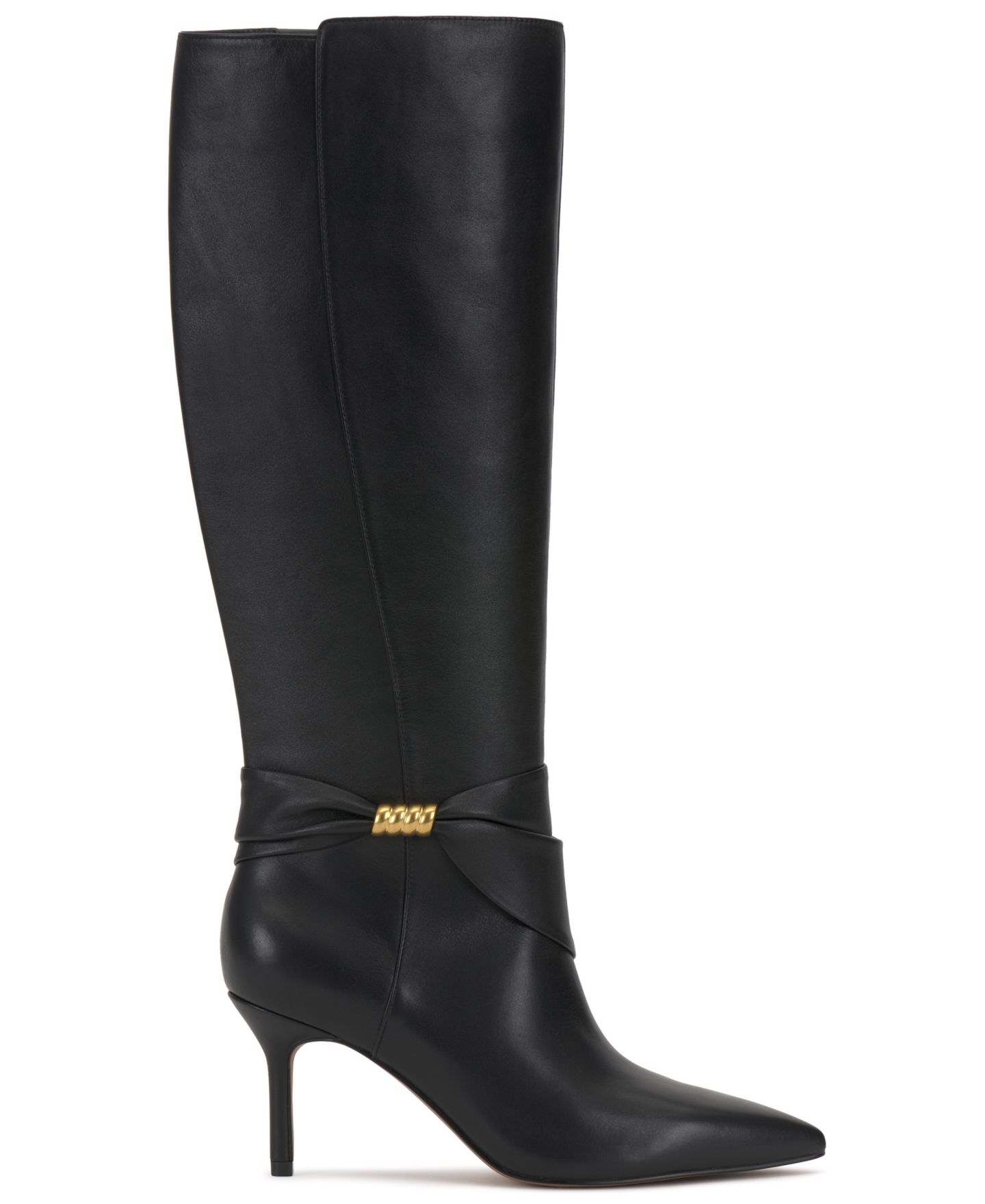 Женские ботинки Vince Camuto Meezo Stiletto Dress Boots, цвет: Чёрный кожаный — фото 2