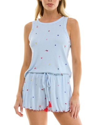 Women's Crewneck Top and Pull-On Shorts, 2-Piece Set