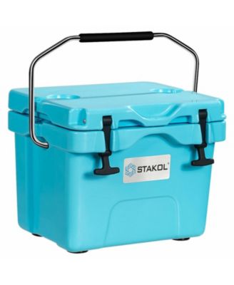 16-Quart Portable Insulated Hard Cooler with 4-Day Ice Retention and 2 Cup Holders