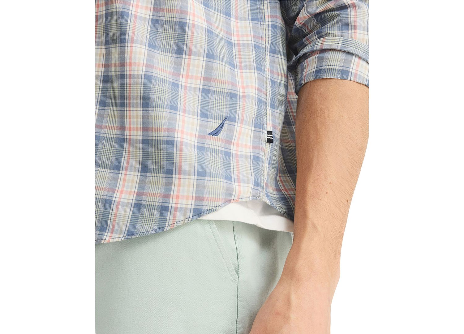 Men's Long-Sleeve Lawn Cotton Plaid Shirt
