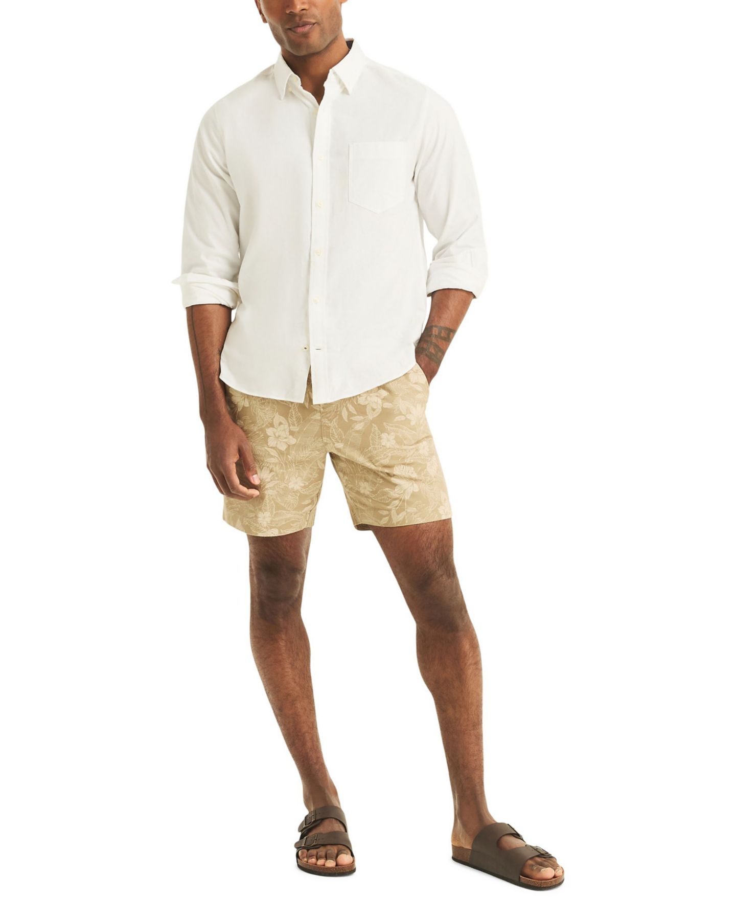 Мужские шорты Nautica 7" Printed Pull-On, цвет: Coriander — фото 2
