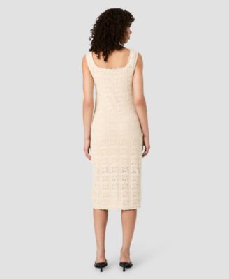 Women's Nellis Square Crochet Knit Midi Dress