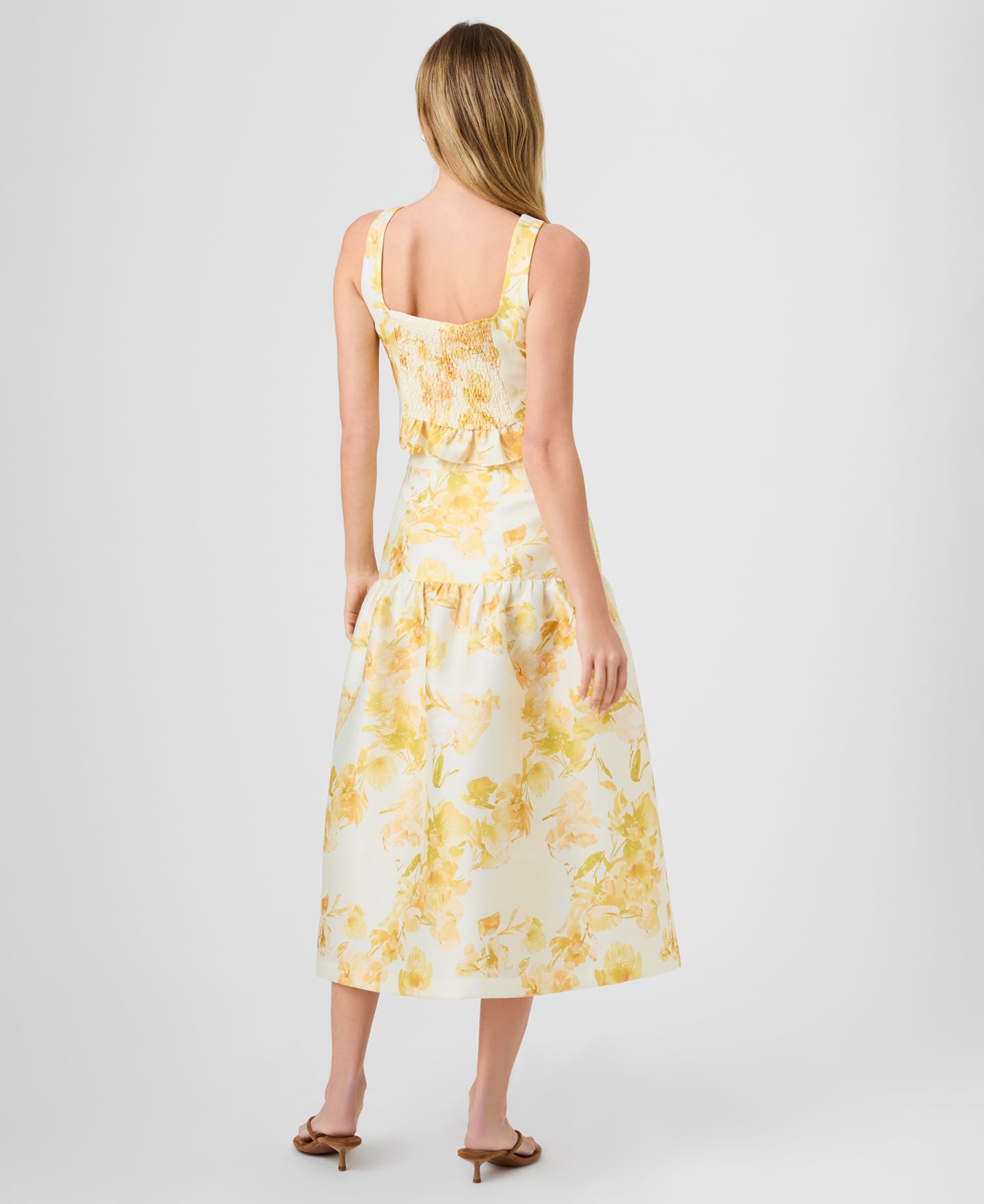 Женская юбка French Connection Printed Midi, цвет: Жёлтый — фото 6