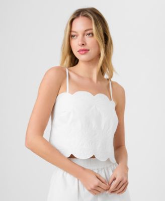 Women's Embroidered Strappy Top