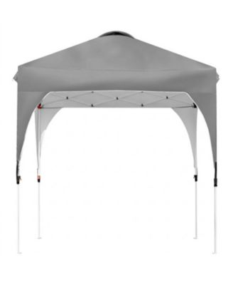 6.6 x 6.6 ft Pop Up Canopy Tent with Three Height Settings Roller Bag and Weight Bags