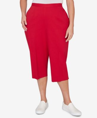 Plus Size Lady Liberty Heat Set Side Seam Pocket Capri Pants