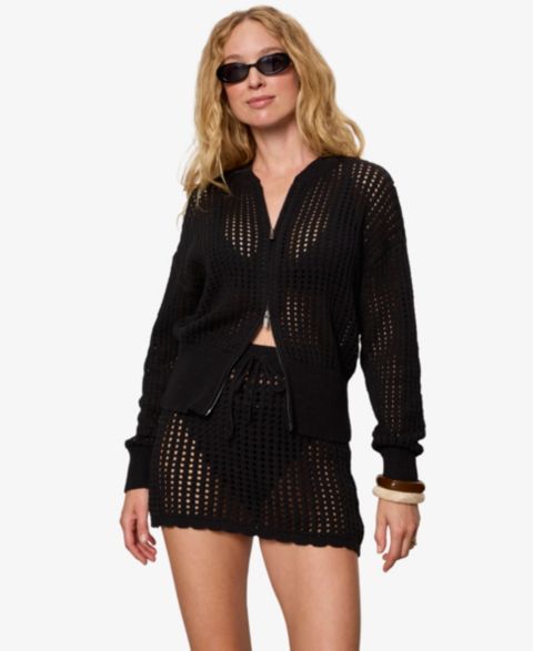 Женские куртки Sanctuary Petite Laguna Openwork V-Neck Bomber Jacket