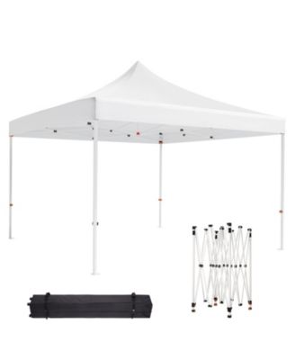 10x10 Ft Heavy-Duty Pop-Up Canopy Tent with Roller Bag, 1-Minute Setup UPF 50+ Waterproof Outdoor Sun Shade for Beach, Market and Patio