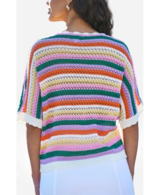 Women's Batwing Crochet Top