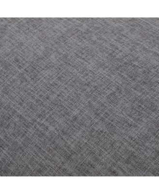 inches  Wide Linen Look Ottoman Bench Footstool