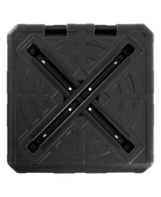 Weighted Offset Umbrella Base with Fillable HDPE Tank Cross Bracket and Cut-Out Handles